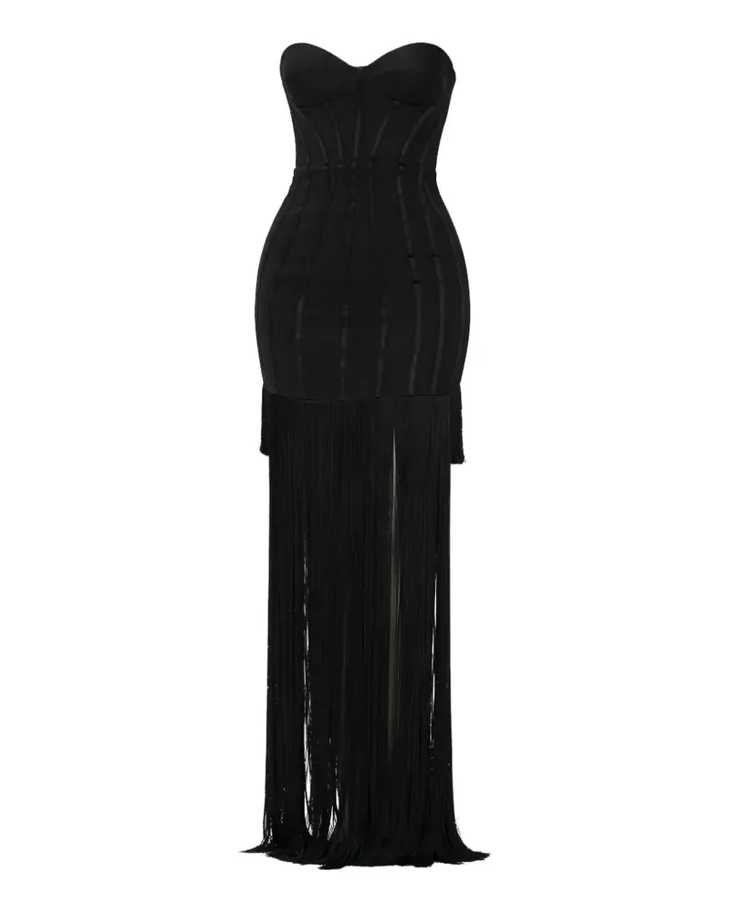 Elisabetta Franchi strapless maxi dress - Schwarz Schwarz