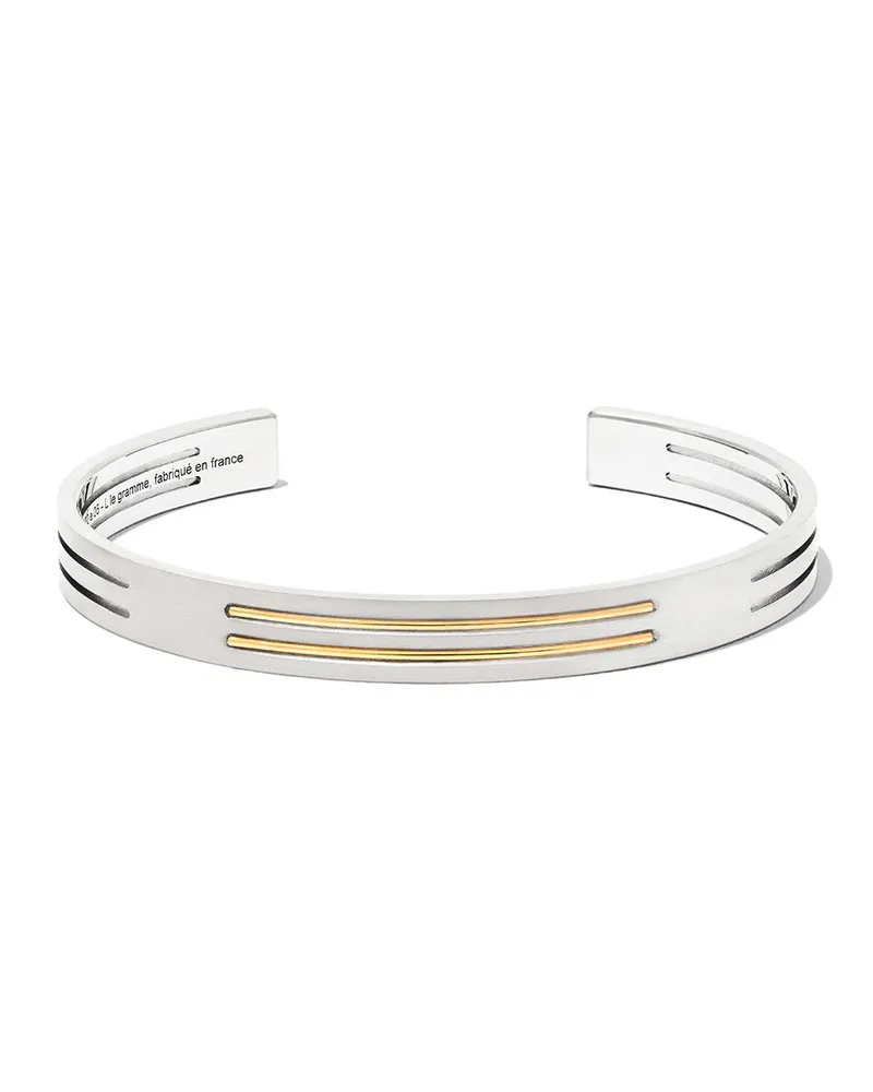 Le Gramme Armspange aus 18kt Gelbgold und Titan - Silber Silber
