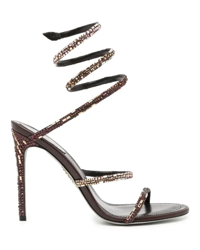 René Caovilla René Cavilla x Swarovski Cleo Sandalen 105mm - Braun Braun