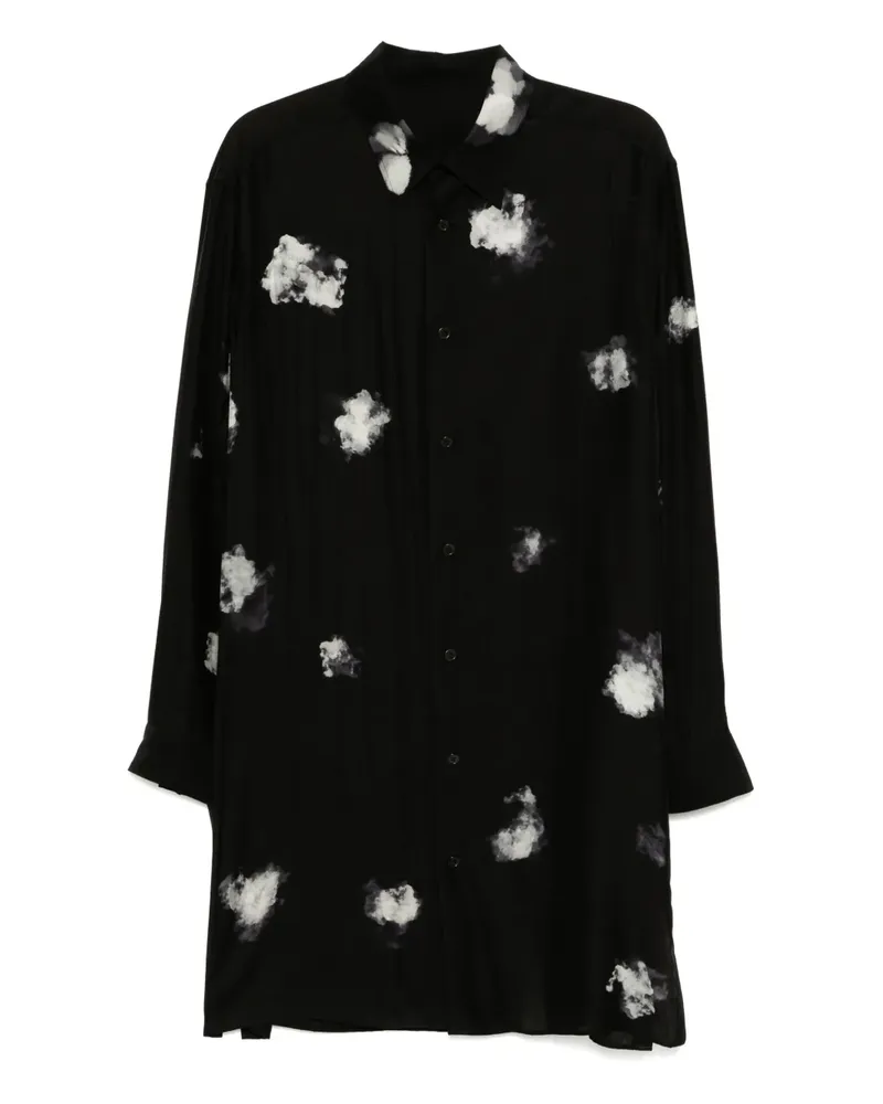 Yohji Yamamoto Hemd mit Schlitz hinten - Schwarz Schwarz