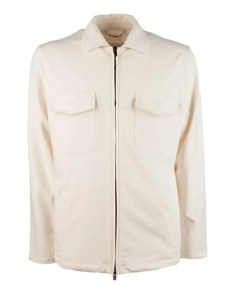 KIRED pocket-detail zip-up shirt jacket - Weiß Weiß