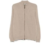 Cardigan mit Reißverschluss - Braun