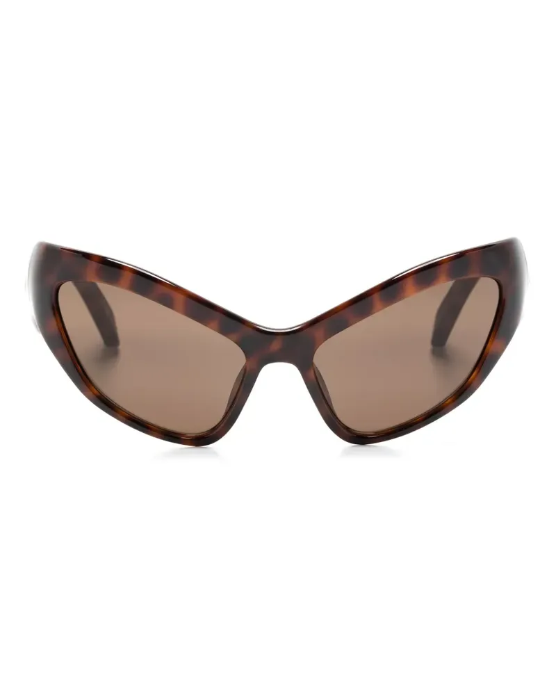 Balenciaga Sonnenbrille mit Oversized-Gestell - Braun Braun