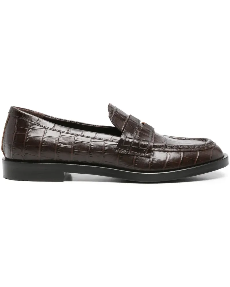 FESTA Milano Xander Loafer mit Kroko-Effekt - Braun Braun
