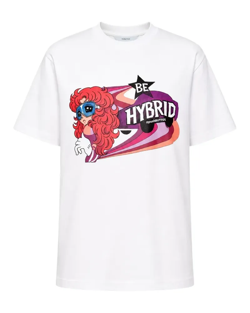 pushBUTTON Be Hybrid graphic-print T-shirt - Weiß Weiß