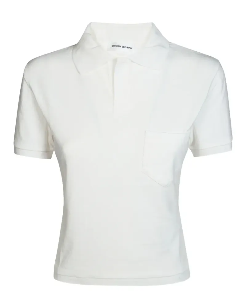 Victoria Beckham chest-pocket polo top - Weiß Weiß