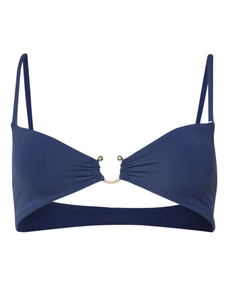 bond-eye Carly crop reversible bikini top - Blau Blau