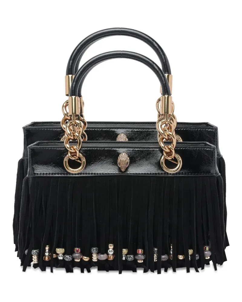 Kurt Geiger Tote Bag mit Fransen in Kettenoptik - Schwarz Schwarz