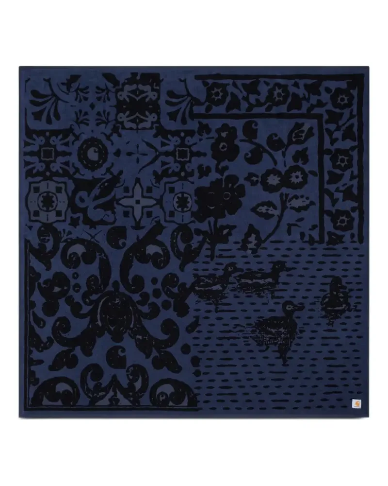 Carhartt WIP Vestige graphic-print beach towel - Blau Blau