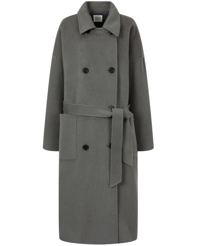STUDIO TOMBOY Doppelreihiger Mantel - Grau Grau