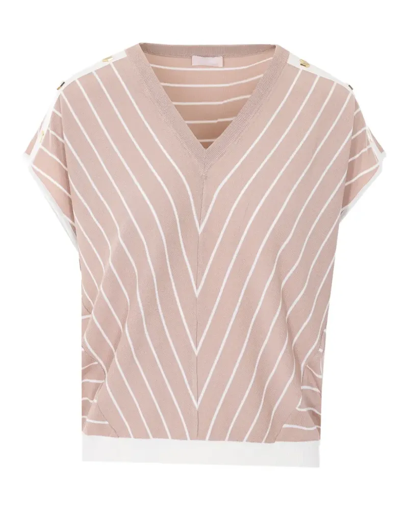 Liu Jo T-Shirt mit Streifen - Nude Nude