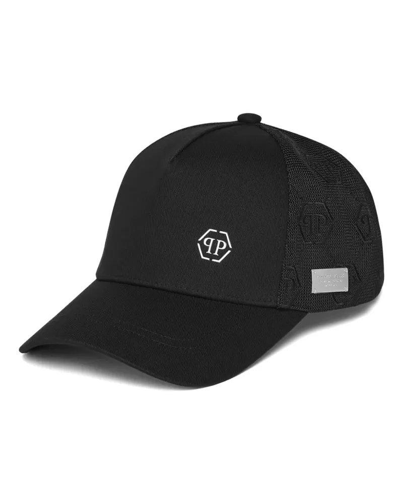 Philipp Plein Baseballkappe mit Hexagon-Applikation - Schwarz Schwarz