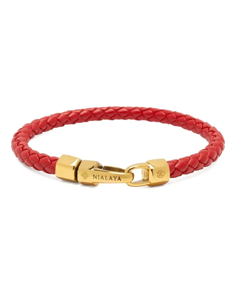 Nialaya braided leather bracelet - Rot Rot