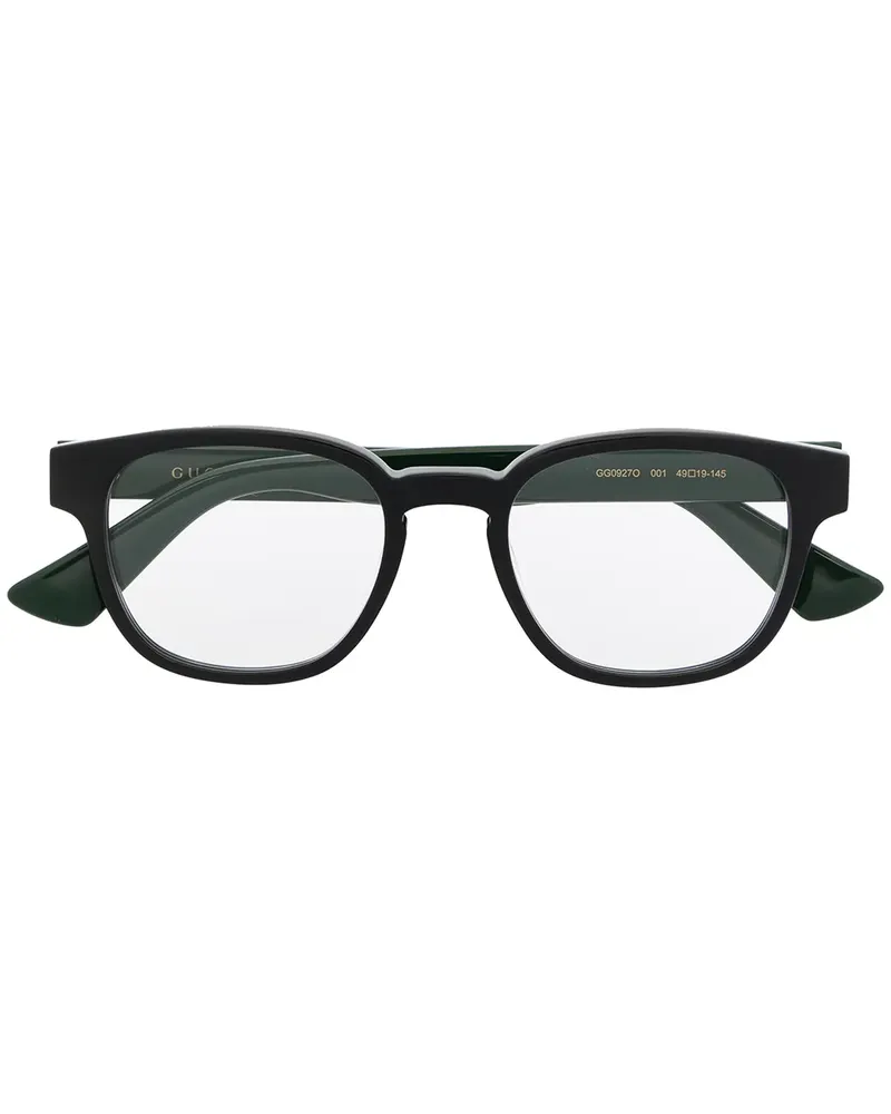 Gucci Eckige Brille mit Logo-Detail - Grün Grün