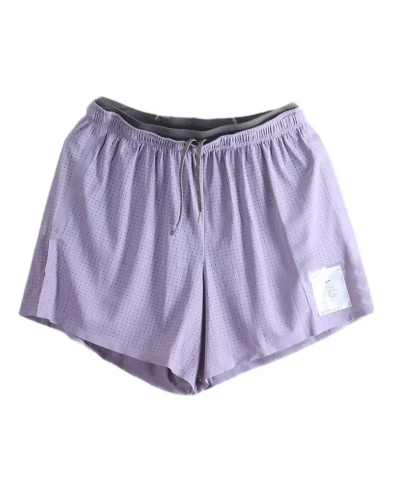 Satisfy Space‑O 5 perforated drawstring shorts - Violett Violett