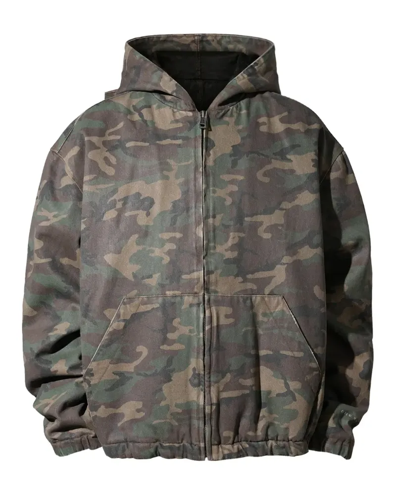 Guess Sherpa camouflage-print jacket - Grün Grün