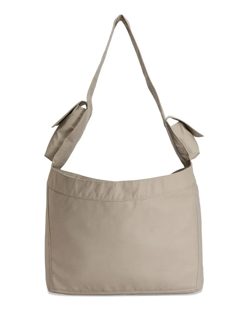 Y-3 Schultertasche mit Logo-Print - Nude Nude