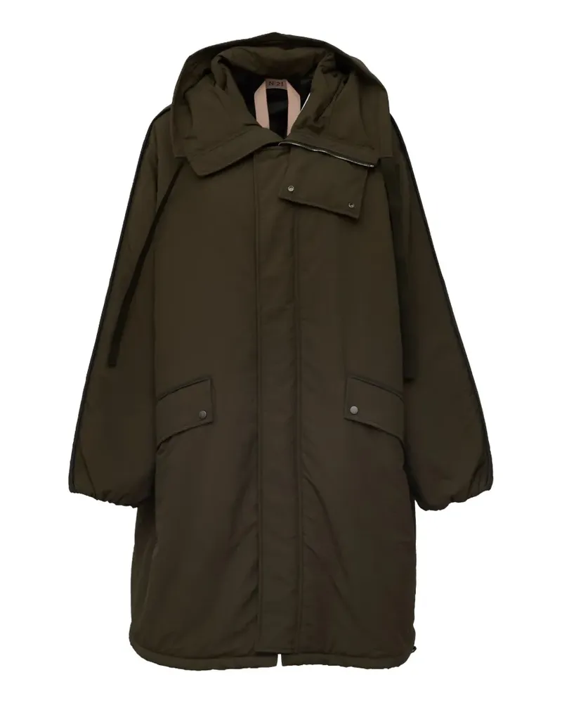 N° 21 quilted-panel parka - Grün Grün