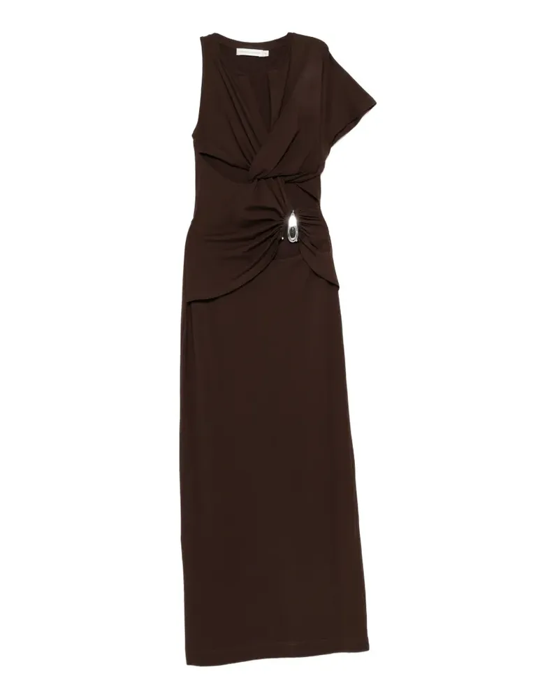 Christopher Esber crystal-pendant twisted maxi dress - Braun Braun