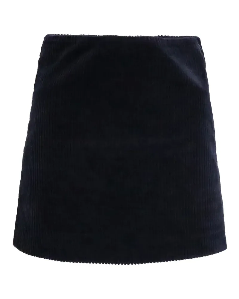 Ganni Minirock aus Cord - Blau Blau