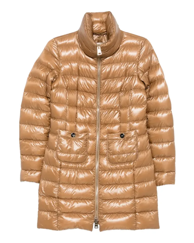 Herno quilted high-neck zip-up coat - Braun Braun