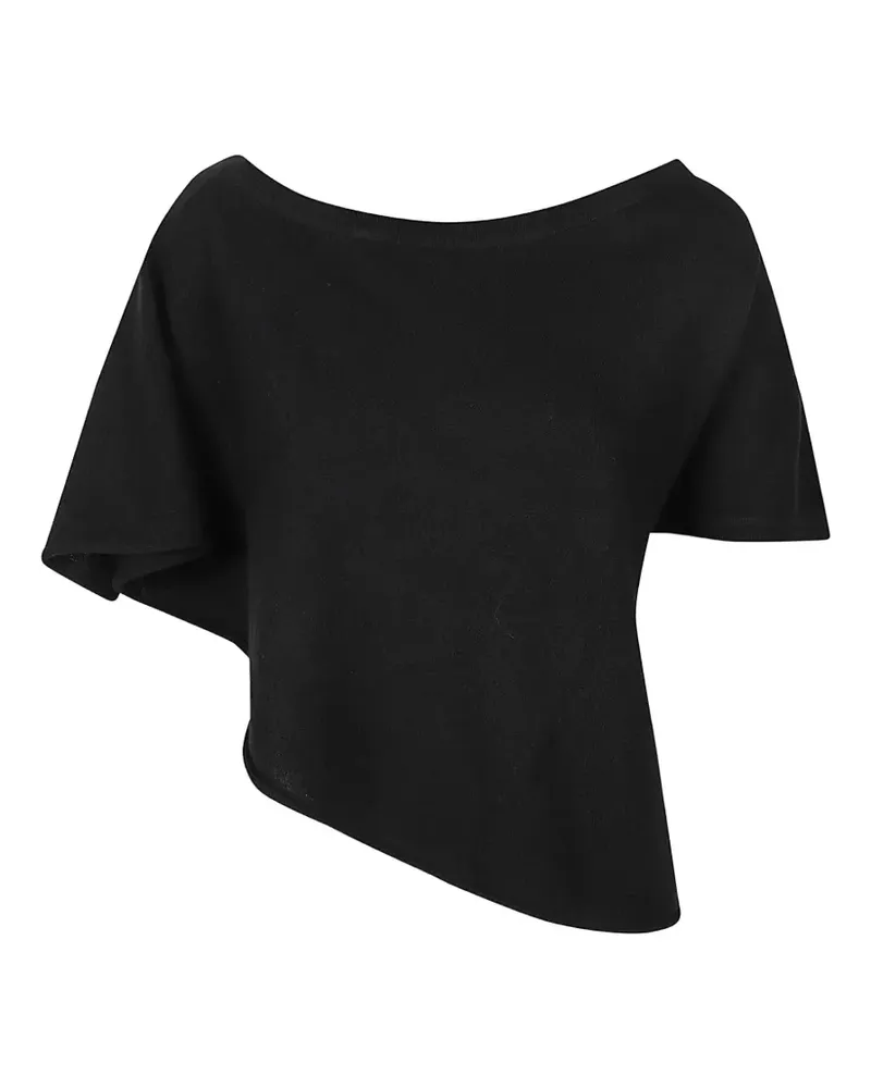 Lisa Yang asymmetric off-shoulder top - Schwarz Schwarz