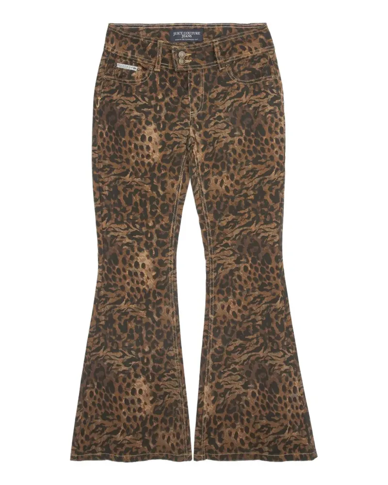 Juicy Couture animal-print flared jeans - Braun Braun