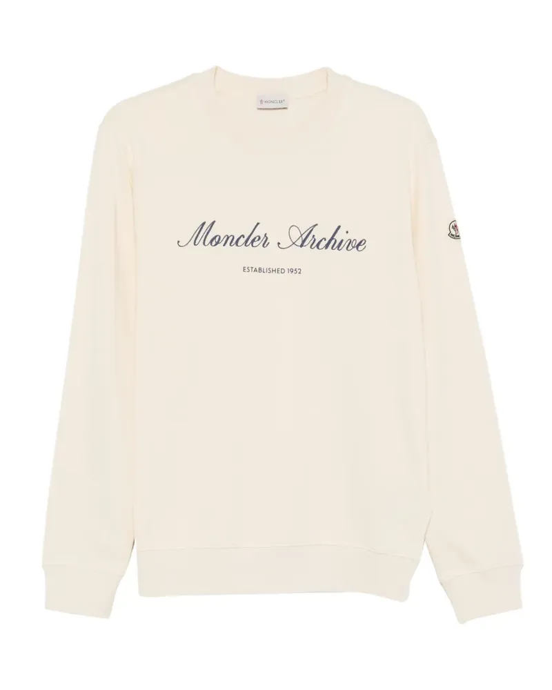 Moncler logo-detail sweatshirt - Nude Nude