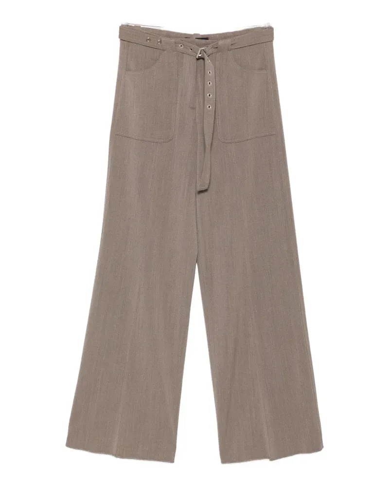 Seafarer belted wide-leg trousers - Braun Braun