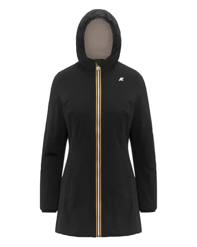 K-Way Parka mit Kapuze - Schwarz Schwarz