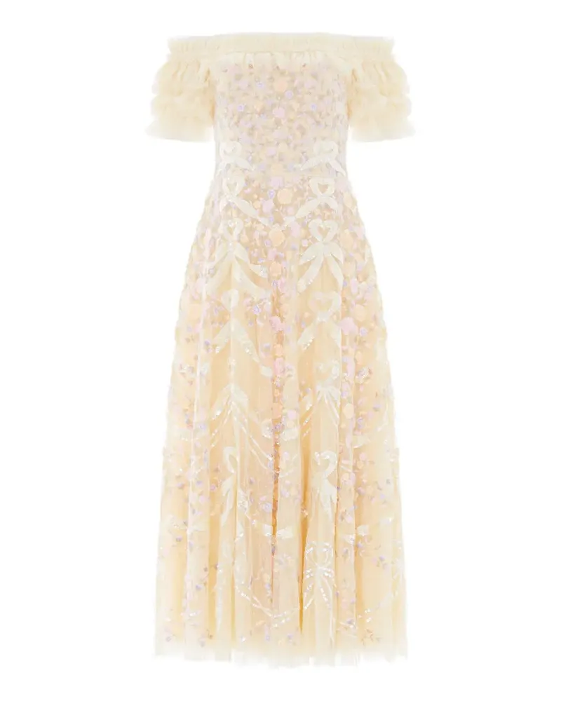 Needle & Thread Ribbon Heart sequin-embellished maxi dress - Gelb Gelb