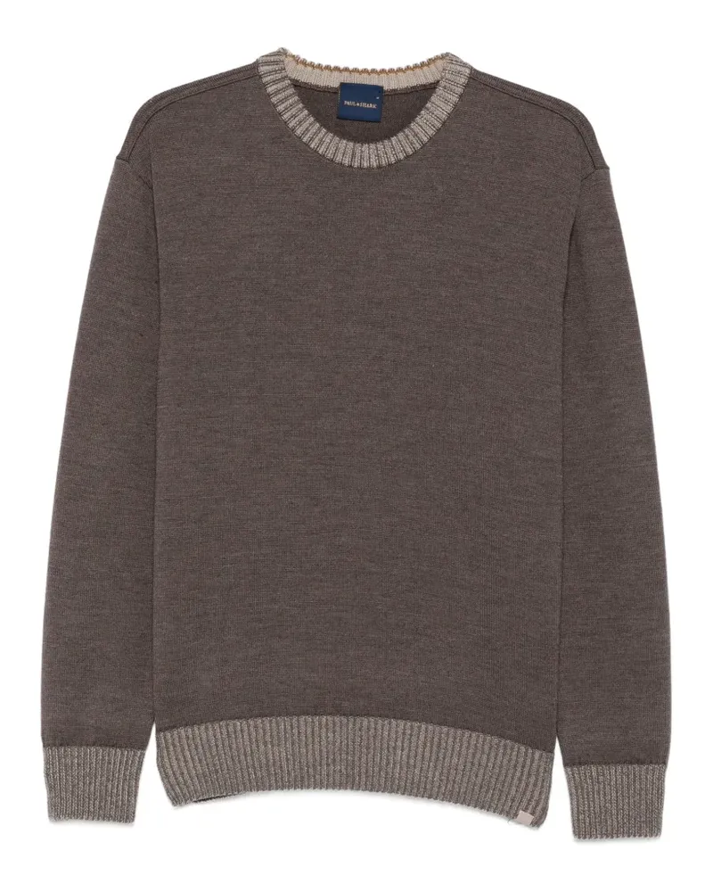 Paul & Shark Pullover mit geripptem Saum - Braun Braun