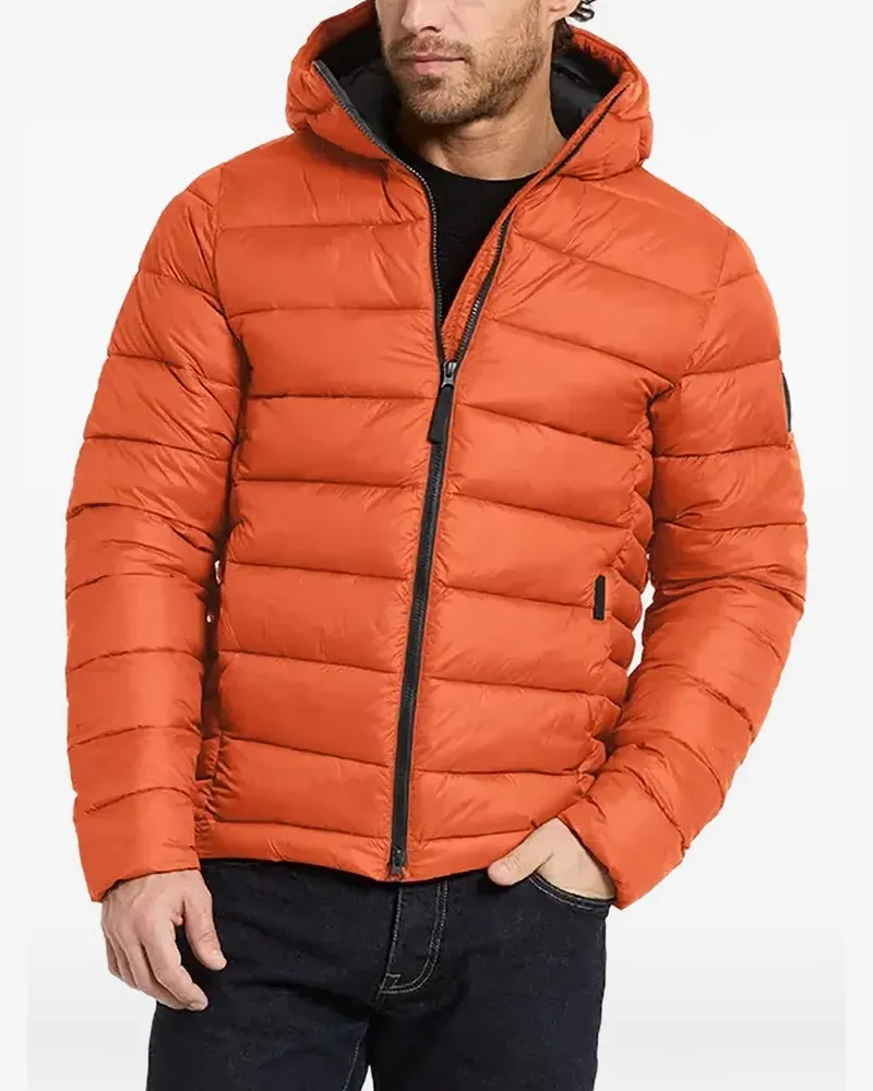 Didriksons 1913 Ed quilted hooded jacket - Orange Orange