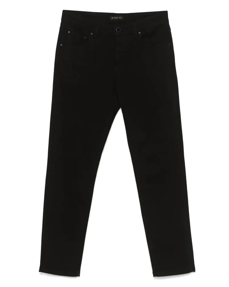 Manuel Ritz Jeans mit Logo-Patch - Schwarz Schwarz