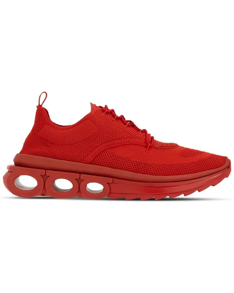 Ferragamo Sneakers mit Gancini-Schild - Rot Rot