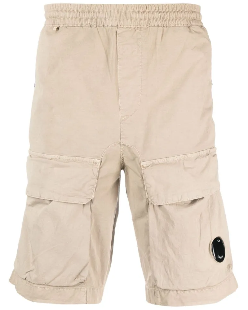 C.P. Company Cargo-Shorts mit Logo-Patch - Nude Nude