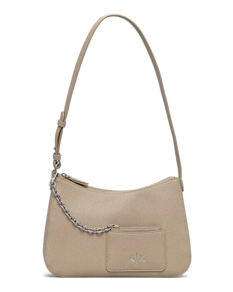 Armani Exchange mini card holder-detail shoulder bag - Nude Nude