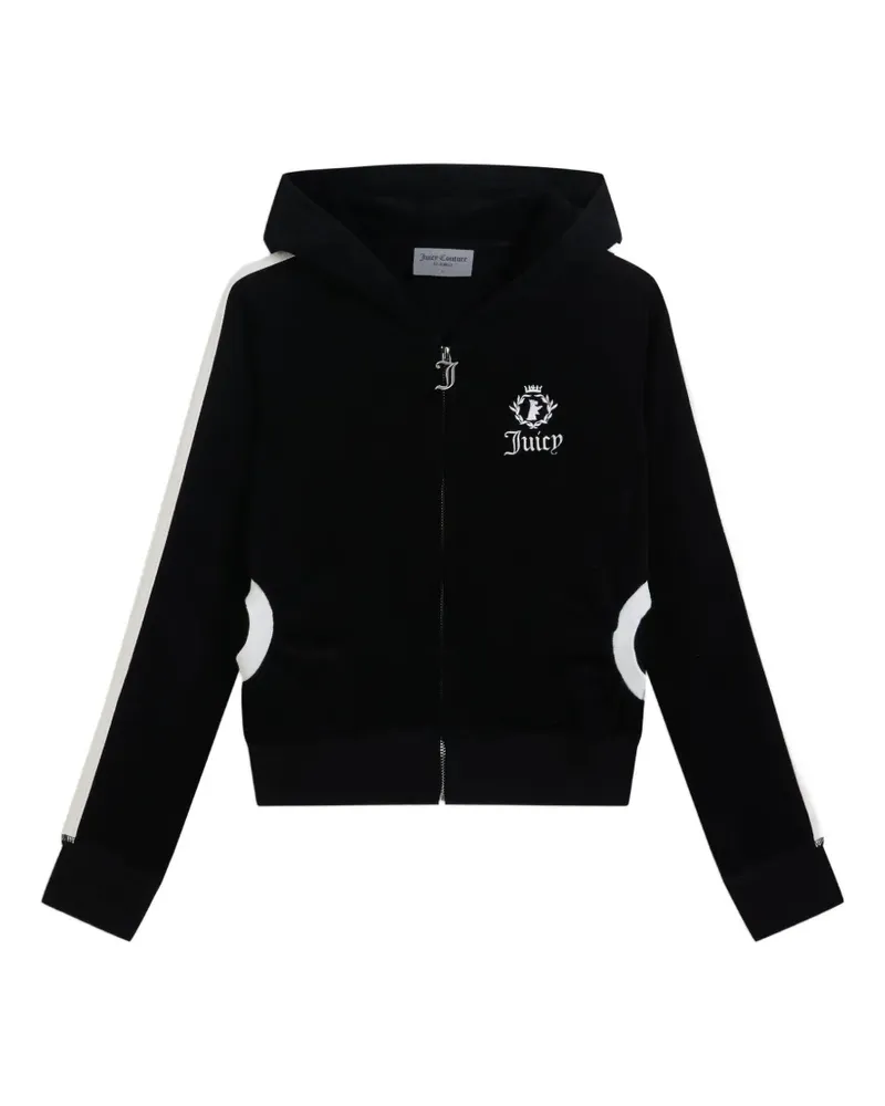 Juicy Couture Hoodie aus Frottee mit Logo-Stickerei - Schwarz Schwarz