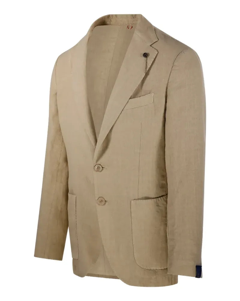 Biagio Santaniello buttoned single-breasted blazer - Nude Nude