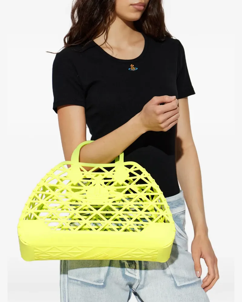 Vivienne Westwood X-Ray Orb-detail lattice tote bag - Grün Grün