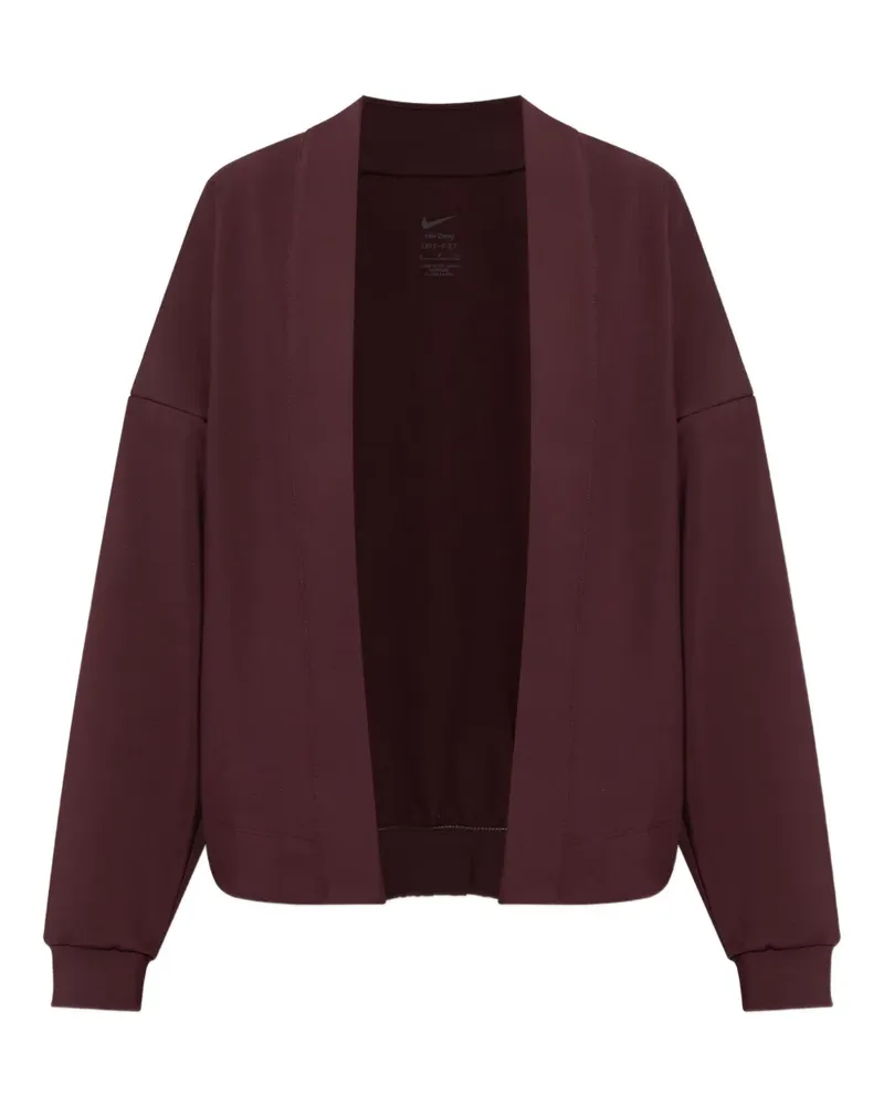 Nike Kragenloser Cardigan mit Logo - Rot Rot