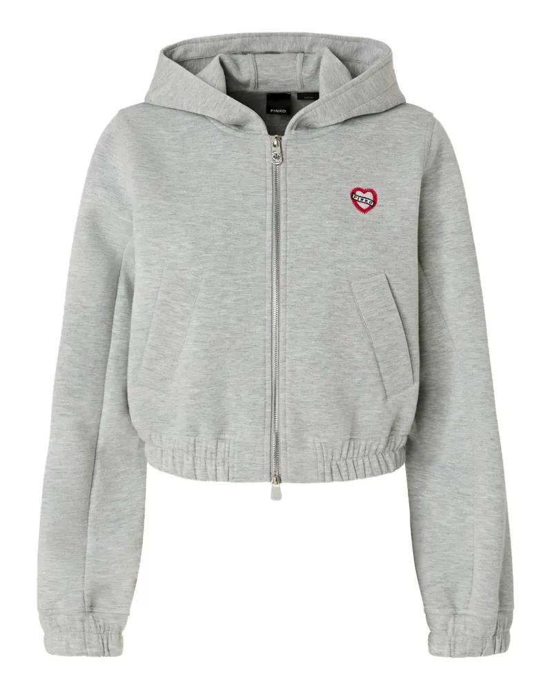 Pinko Hoodie mit Logo-Stickerei - Grau Grau