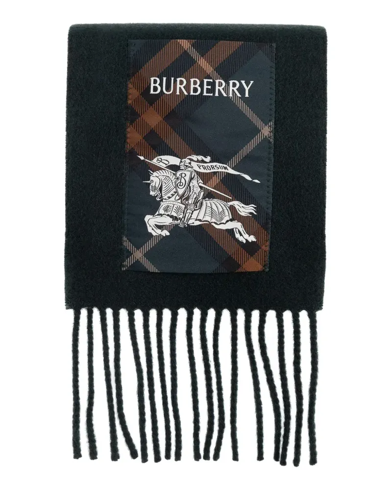 Burberry Schal mit Fransen - Grün Grün