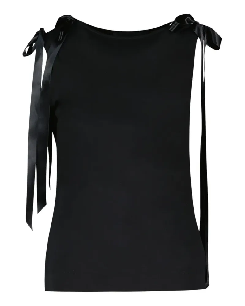 Simone Rocha bow-detail tank top - Schwarz Schwarz
