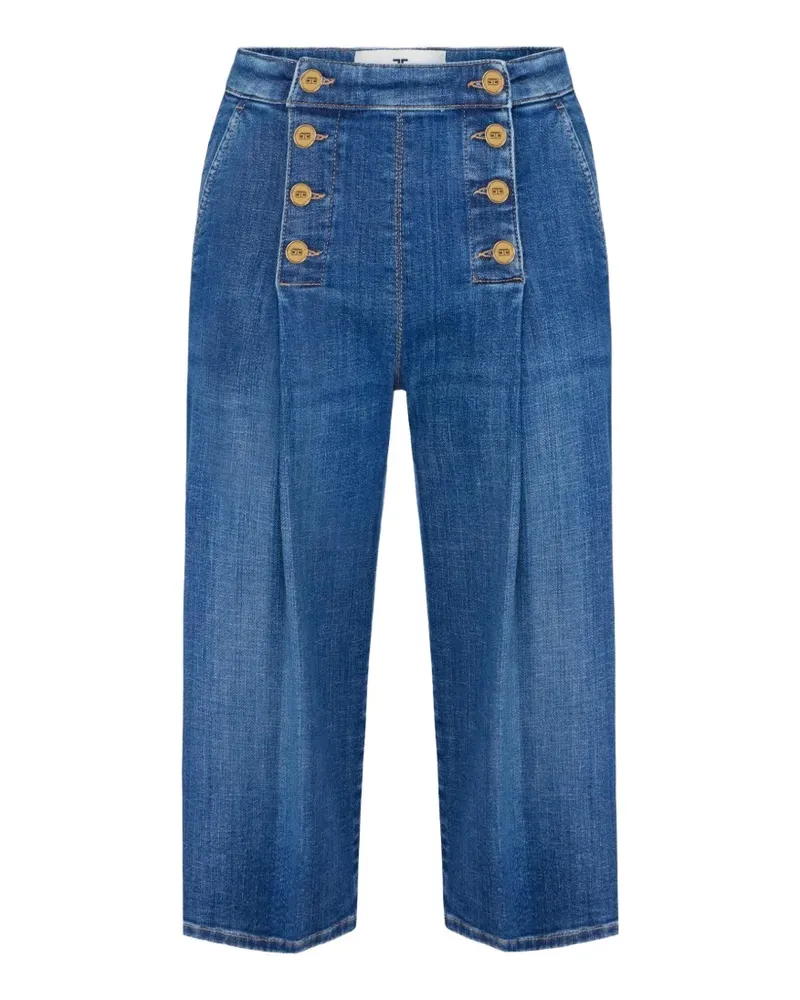 Elisabetta Franchi Jeans-Bermudas mit Knopfleiste - Blau Blau
