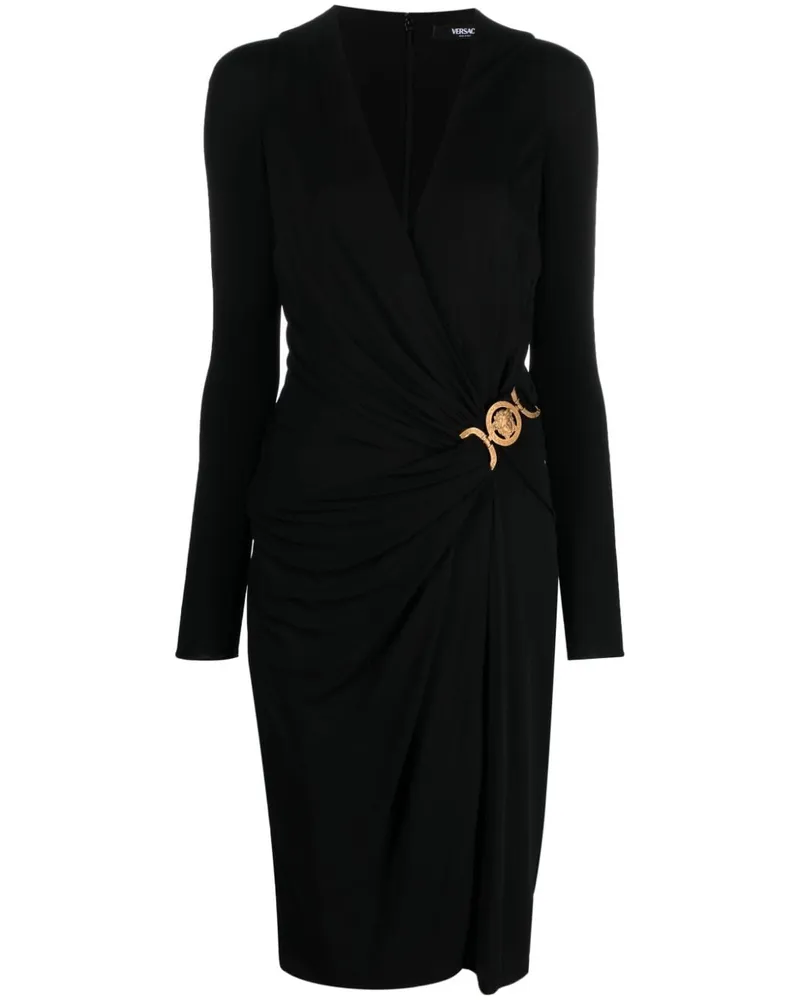 Versace Medusa Midikleid - Schwarz Schwarz
