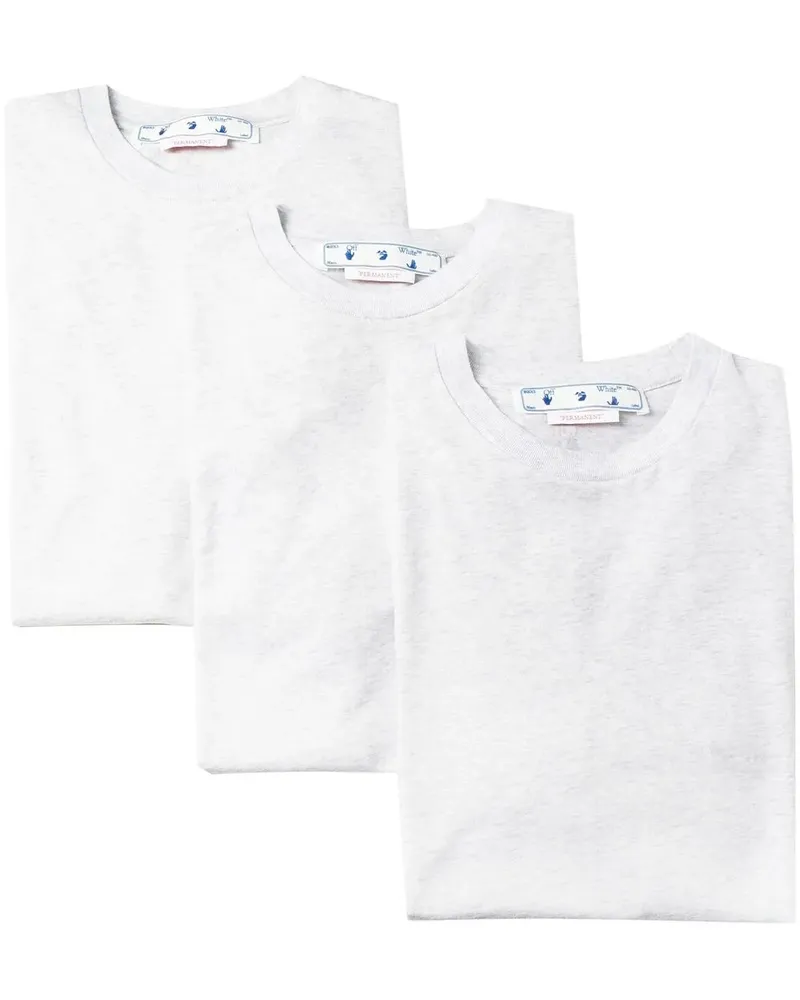 OFF-WHITE 3er-Pack T-Shirts - Grau Grau