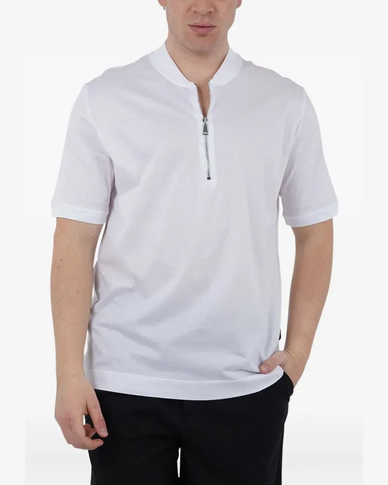 Yes London T-Shirt mit Reißverschluss - Weiß Weiß