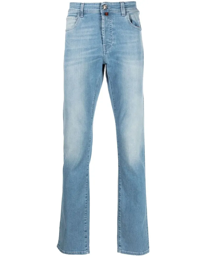 Billionaire Straight-Leg-Jeans mit Logo-Stickerei - Blau Blau