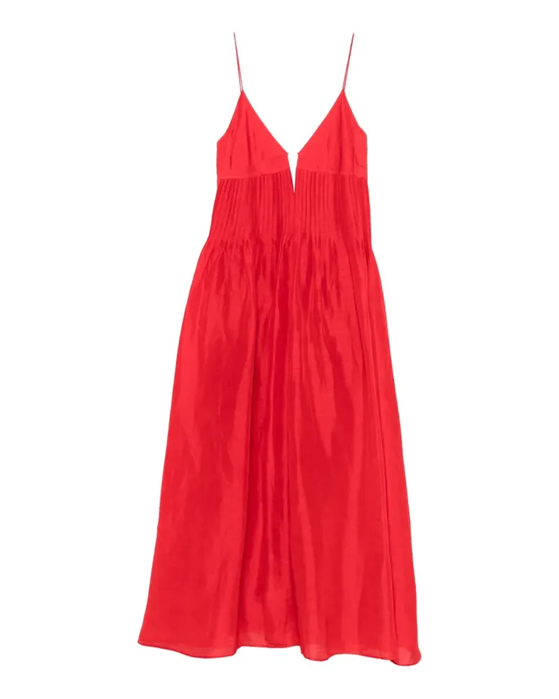 Tory Burch logo-detail maxi dress - Rot Rot